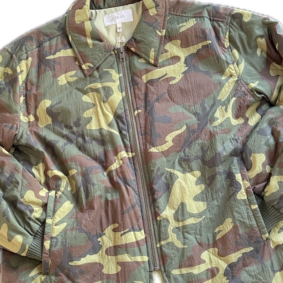 The GREAT. Platoon Jacket Camo Green NWT (says small but fits like 10-12) - Picture 7 of 16